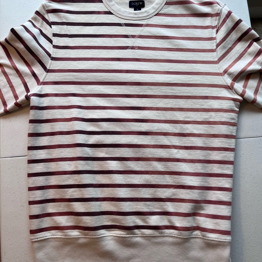 J. Crew Men's Bleeched Striped Sweatshirt
